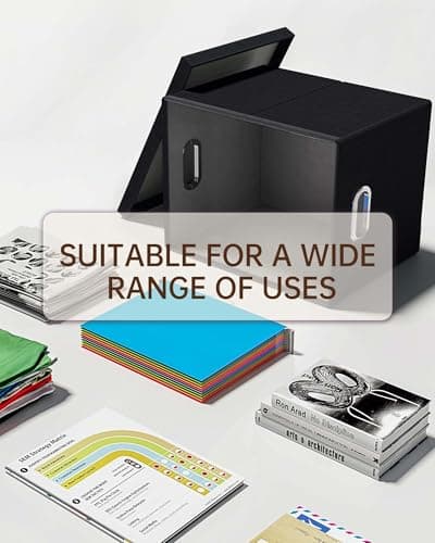 Oterri File Organizer, File Box, File Cabinet for Letter File Folder Storage, Hanging File Organizer for Office/Decor/Home,Document Organizer, 1 Pack,Black-Box Only 5