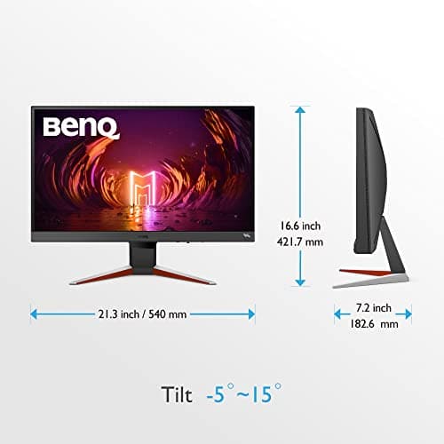 BenQ MOBIUZ EX240N Gaming Monitor 24" FHD 1080p 165Hz 1ms | VA | HDRi | Color Optimizer | Light Tuner | Black Equalizer | Freesync | Eye-Care Tech | Tilt | HDMI | DisplayPort | Built-in Speakers 5