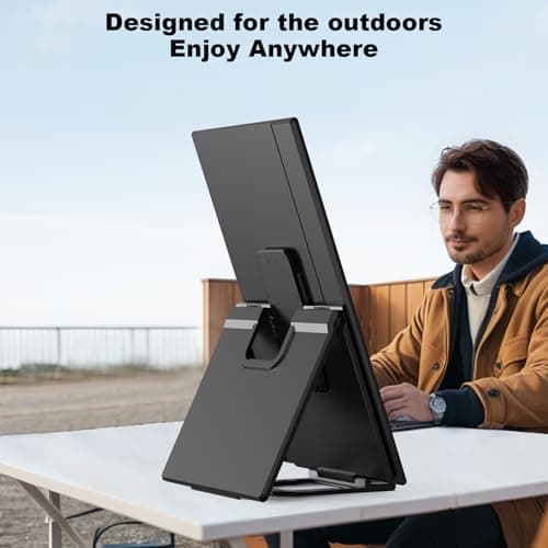 24" Large Portable Monitor, 1080P FHD 100Hz Laptop Screen Extender, 125% sRGB IPS Monitor Extender, USB C HDMI Office Gaming with Detachable Stand, Travel monitor for Window MAC Phone Xbox Switch 9