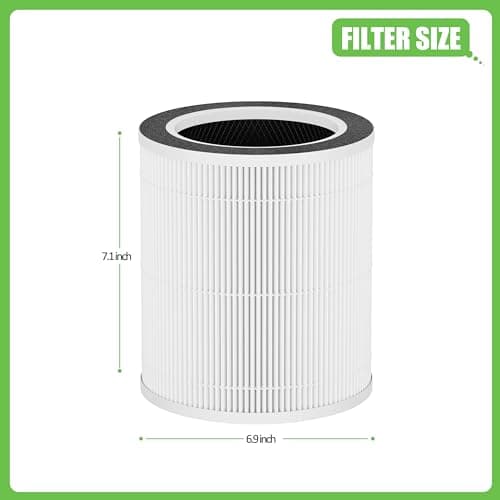 Hichoryer VK-6067B H13 True HEPA Replacement Filter, Compatible with HOKEKI VK-6067B and Vremi Air Purifier, 3-in-1 H13 Grade True HEPA and Activated Carbon Filter, 2Pack 6
