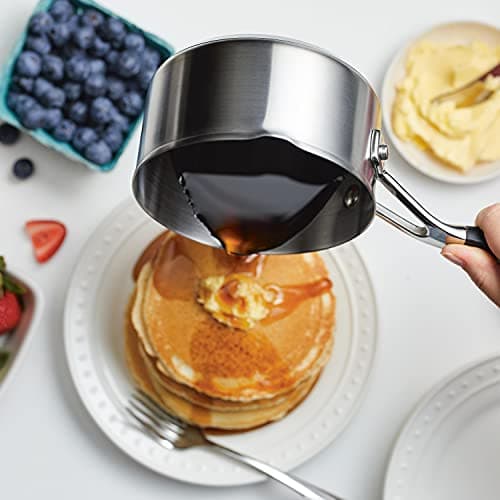 KitchenAid 71018 Stainless Steel Saucepan with Pour Spouts, 1 Quart - Brushed Stainless Steel 6