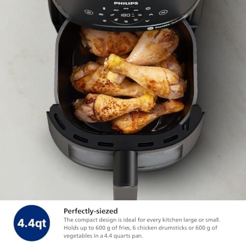 Philips 2000 Series Airfryer - 4.4 qt (4.2L) Pan, 13 Cooking Functions, RapidAir Technology, Healthy Cooking with 90% Less Fat, Efficient & Fast (NA220/00) 5