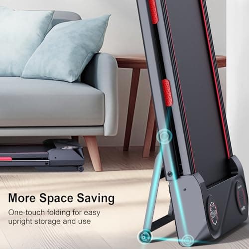 Walking Pad Treadmill with 12% Auto Incline, 2-in-1 Portable Under Desk Treadmill for Home Office, Foldable Walking Pad with Handle Bar, Double Steel Frame, 330 Lbs Capacity, 2.5HP Quiet 6