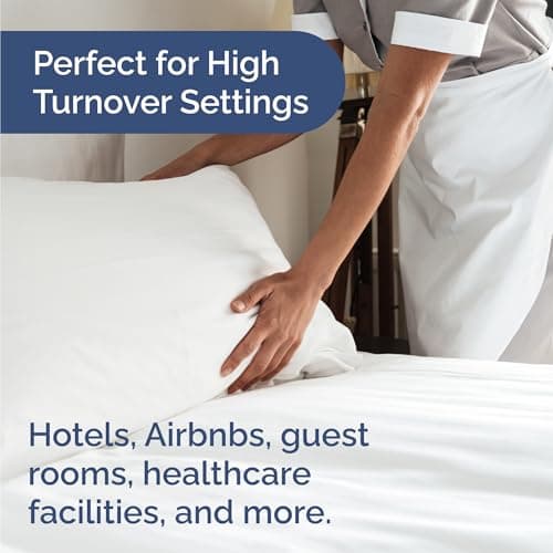 Bulk Case Pack of 20 Fitted Sheets - (20) Twin Size Fitted Sheets with Deep Pockets - Wholesale Bulk Bedding for Hotels, Spas & Airbnbs - Breathable & Cooling - Soft and Wrinkle Free - (Twin, White) 5