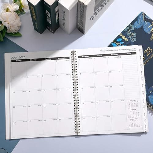 2026-2028 Monthly Planner - 2 Year Monthly Planner/Calendar 2026-2028, July 2026 - June 2028, 11" x 9", 24 Monthly Planner with Tabs, Back Pocket, Holidays, Twin-Wire Binding, Note Pages 6
