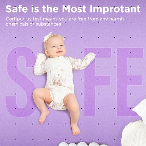 BedsPick Mattress Topper Twin XL Memory Foam, Gel Mattresses Pad Extra Long Twin for Back Pain Relief, 2 Inch College Dorm Bed Cushion for RV, Camp, Couch and Hospital, Purple 5