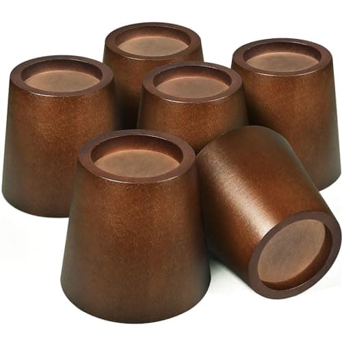 Sopicoz Wooden Bed Risers 3 Inch Round Furniture Risers Set of 6, Heavy Duty Wood Bed Lifts Risers for Bed Frame, Table, Sofa, Couch, Desk, Dresser