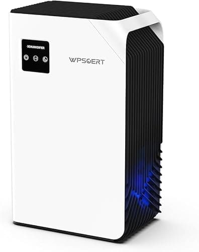 Wpsoert 1000 sq.ft Dehumidifier, 88 oz Water Tank, Quiet Dehumidifiers for Home, Portable Dehumidifier for Bedroom, Bathroom, Basement, RV, Closet, 7 Colors LED Lights, Auto Shut Off, Drain Hose