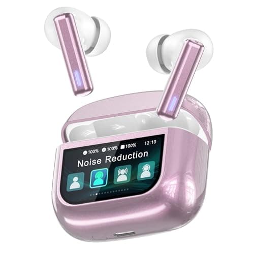 ZIUTY Wireless Earbuds Bluetooth Headphones, Ear Buds with Touch Screen, ANC ENC Noise Cancelling Transparency Mode, 40H Stereo Deep Bass, IPX7 Waterproof, Clear Calls, 5 EQ for iOS Android (Pink)
