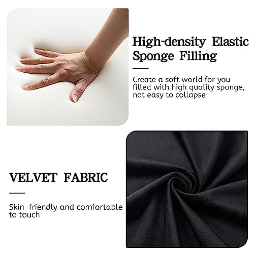 Furniliving Modern Black Accent Chair Comfy Desk Chairs for Bedroom, Upholstered Barrel Velvet Vanity Chair with Back, Mid Century Makeup Chair with Gold Legs 6