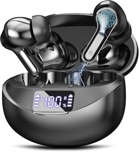 Fhumsh Wireless Earbuds, Bluetooth 5.3 HiFi Stereo Headphones with Noise Cancelling Mic zhozhuang