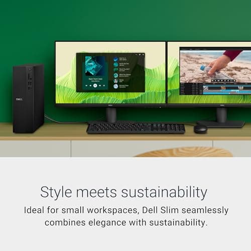 Dell Slim Desktop ECS1250 - Intel Core Ultra 5-225 Processor, UHD Graphics, 16GB Memory, 512GB M.2 SSD, 3.0 SD Card Reader, Wired Keyboard and Mouse, Windows 11 Home, Onsite+Migrate Service 5