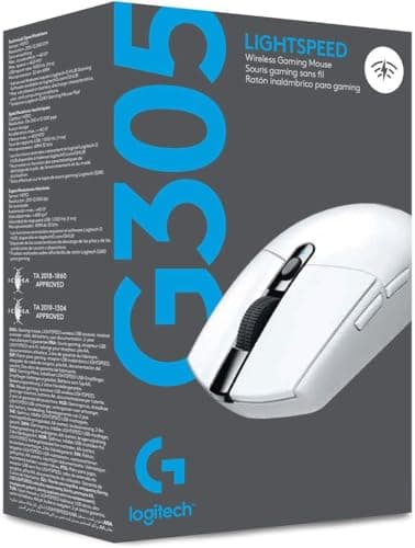 Logitech G305 Lightspeed Wireless Gaming Mouse, Hero Sensor, 12,000 DPI, Lightweight, 6 Programmable Buttons, 250h Battery, On-Board Memory, Compatible with PC, Mac - White 10