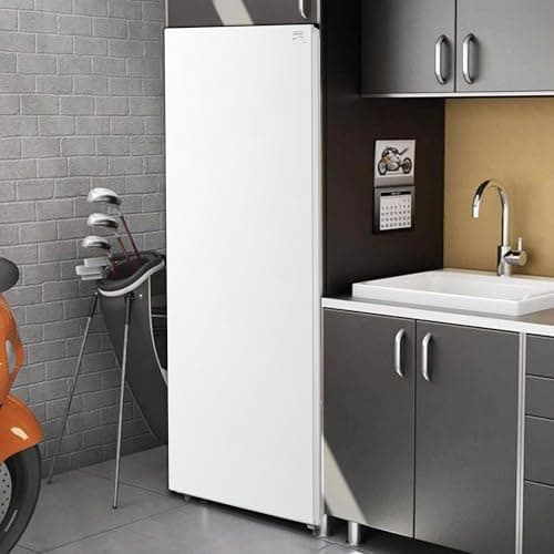 Kenmore 7.0 Cubic Feet Capacity, White Upright freezer - Convertible Refrigerator/Freezer, 5 Shelve, Garage Ready, Meat Storage, Auto Defrost, Congelador For Home, Apartment, Cottage, Basement, Dorm 8