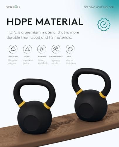 SERWALL Adirondack Chair with Cup Holders - Composite Adirondack Chairs Set of 2 HDPE Outdoor Chairs All Weather Use- Brown 10