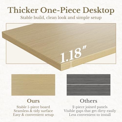 Perledesign 70" Standing Desk with Storage, Executive Electric Height Adjustable Stand Up Desk with AC/USB and Privacy Panel, Large One-Piece Destop, Fluted Computer Desk for Home Office, Light Walnut 8