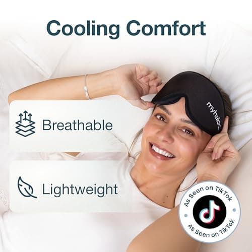 MyHalos® Sleep Mask – 3D Blackout Eye Mask for Women & Men, Side Sleepers, Zero Pressure Memory Foam Eyelash Friendly, Breathable,Award-Winning Sleep Aid for Travel (Black, 1 Count (Pack of 1)) 7
