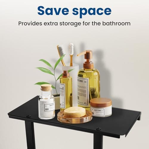 BSNBIC Bathroom Towel Storage Rack, Wall Mounted Bathroom Towel Rack, 30 inch Heavy Duty 6 Large Towels, Wall Mounted Towel Rack for Rolled Towels, Black 6