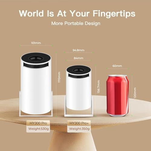 [Built-in Apps & 2025 Upgraded] Mini Projector with Wi-Fi 6 & Bluetooth 5.4, 1080P 4K Support Full HD, Auto Keystone 360° Portable Home Cinema Smart Projector for iOS/Android X1 7