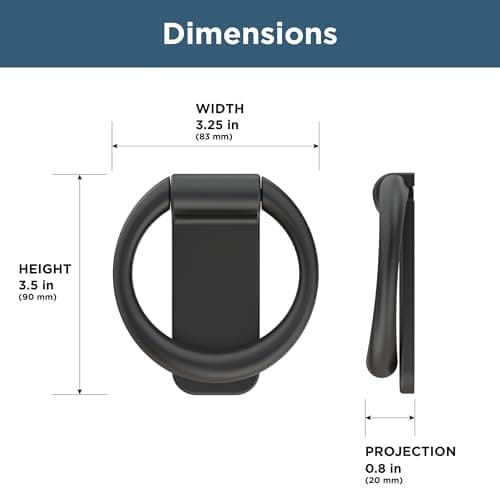 Franklin Brass Derby Door Knocker for Front Door in Matte Black EDHDKN-MB-D 6