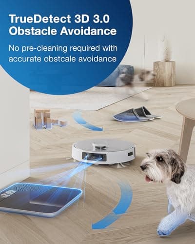 ECOVACS DEEBOT T20 Omni Robot Vacuum and Mop, Hot Water Mop Washing, Self-Emptying, Hot Air Drying, 6000Pa Suction, OZMO Turbo Spinning Mop with Auto Mop Lift, Obstacle Avoidance, YIKO Voice Assistant 9