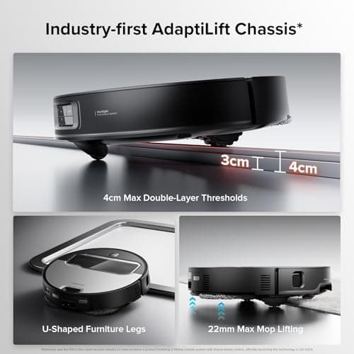 roborock Saros Z70 Robot Vacuum and Mop, OmniGrip Arm, AI-Powered, 22,000Pa Suction, 3.14’’ Ultra Slim, FlexiArm Riser Technology, AdaptiLift Chassis, Obstacle Avoidance, Auto Mop Washing & Drying 5