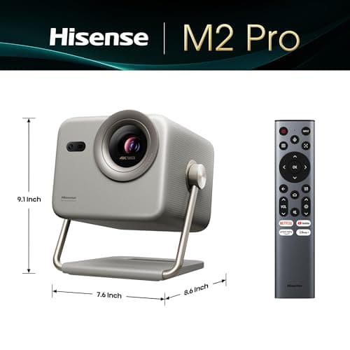 Hisense M2 Pro, Triple Laser Smart Portable Lifestyle Projector, 4K UHD, 65” – 200”, 1,300 Lumens, Dolby Vision,Optical Zoom, Intelligent Screen Adjustments, Vidaa OS, Netflix Included (2025 Model) 18