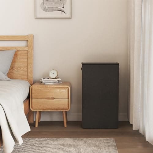 Lifewit 100L Laundry Hamper with Lid, Large Laundry Basket with Lid Handles and 2 Removable Bags, Tall Foldable Dirty Clothes Hamper for Laundry Room, Bathroom, Dorm, Bedroom, Dark Gray 7