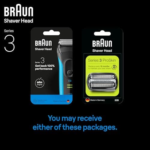 Braun Series 3 Pro Skin Electric Shaver Replacement Head - 32B - Compatible with Electric Razors 3000s, 3010s, 3040s, 3050cc, 3070cc, 3080s, 3090cc 7