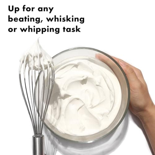 OYV 304 Stainless Steel Whisk Set, Dishwasher Safe Rustproof Metal Whisk, Professional Balloon Wire Whisks for Kitchen Cooking, Perfect For Blending, Whisking, Baking, Beating, 3 Packs (8" 10" 12") 9
