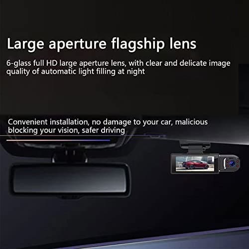Dual Dash Cam Front and Inside, 1080P Dash Camera for Cars IR Night Vision Car Camera, Loop Recording, HDR, Accident Lock, 310 ° Wide-Angle, Parking Monitor, Motion Detection 6