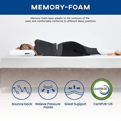 FDW | 6 Inch King Mattress | Medium Firm | Gel Memory Foam Mattress | White | Bed in a Box, CertiPUR-US Certified | Pressure Relief, Cooling Ventilated Foam | Washable Removable Cover 5