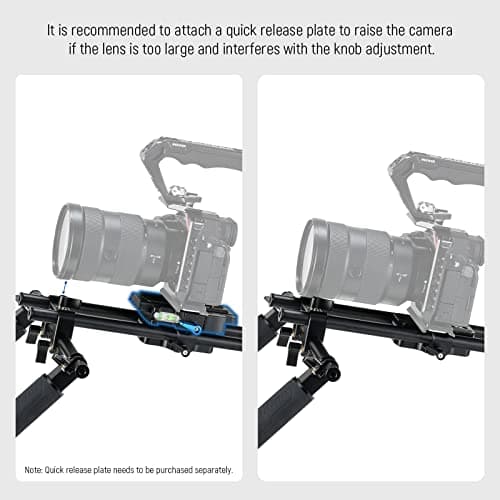 NEEWER Universal Shoulder Rig Kit, 16"/40cm Extended 15mm Rod Support System Camera Stabilizer for DSLR Camcorder for Filmmaking, Compatible with SmallRig Follow Focus/Lens Support/Matte Box, SR004 7