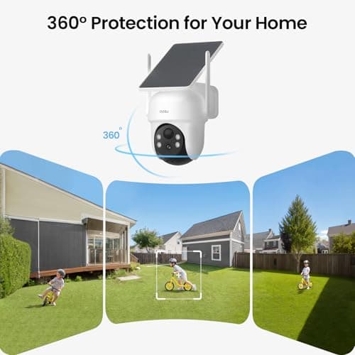 AOSU Security Cameras Wireless Outdoor, 6 Cam Kit, No Subscription, New 2nd aosuBase Expandable to 1TB (32GB Built-In), 5MP Solar Camera Wireless Outdoor,360° Pan & Tilt,Human Auto Tracking,Easy Setup 5