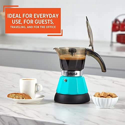 IMUSA 3 or 2cup Electric Espresso Maker, Teal 8