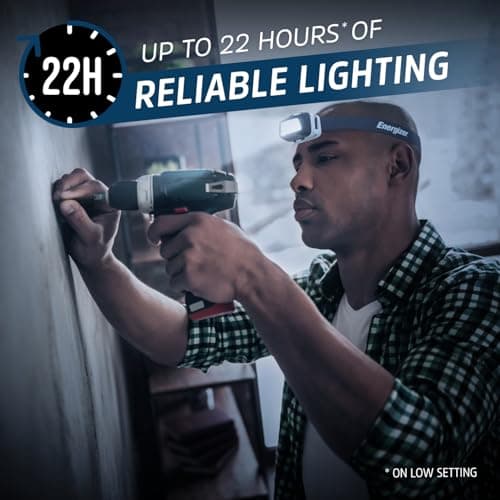 Energizer HDL40 LED Headlamp, Great Hands-Free Light for Outdoors, Multi-Colored Waterproof Headlamp Flashlight with Red Mode, 3 AAA Batteries Included 5