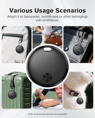 Smart Tracker Tag Item Finder 4Pack, Compatible with Apple Find My APP (iOS Only), IP67 Waterproof, Replaceable Battery, Suitable for Luggage, Bags, Wallets, Backpacks, Keys (weTag mini) 8