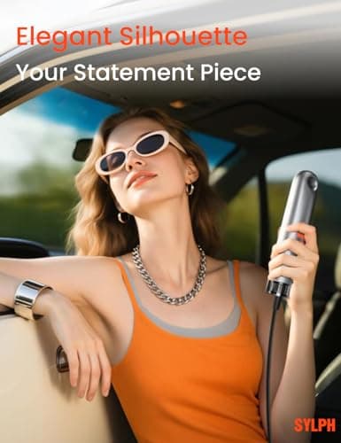 SYLPH Mini High-Speed Hair Dryer, 110,000 RPM Fast Drying Portable Blow Dryer, 0.55lb Ultra-Lightweight, 200M Negative Ions & Smart Temp Control, Travel Hairdryer for Home, Gym & Hotel (Dark Silver) 7