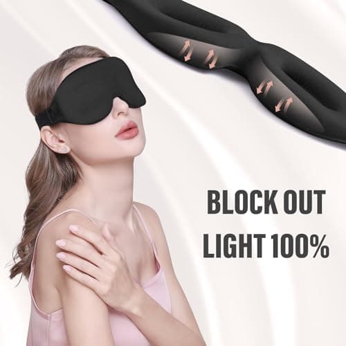 YIVIEW Sleep Mask for Side Sleeper, Complete Light Blocking 3D Sleeping Eye Mask, Soft Breathable Eye Cover for Women Men, Relaxing Zero Pressure Night Blindfold 3