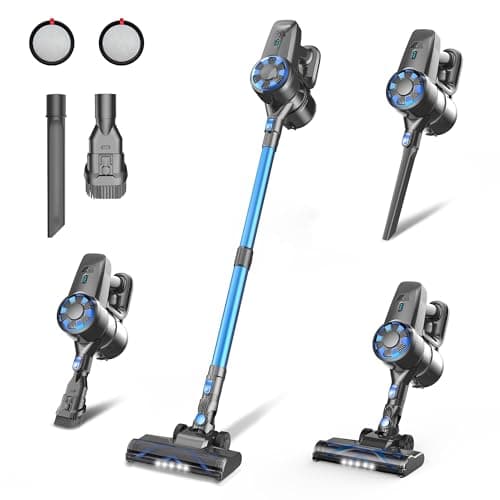 UML0 Cordless Vacuum Cleaner, 8-in-1 Lightweight Stick Vacuum with Powerful Suction, Self-Standing, 40 Mins Max Runtime, Rechargeable Vacuum Cleaners for Home, Hardwood Floor, Carpet, Pet Hair N3S