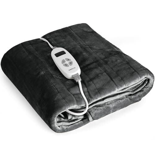 TAKTICK Electric Heated Throw Blanket, 50x60 Inch Size for Ultimate Comfort, Stay Warm and Cozy with This Heated Throw Blanket, Perfect Electric Blanket for Chilly Nights (Dark Gray)