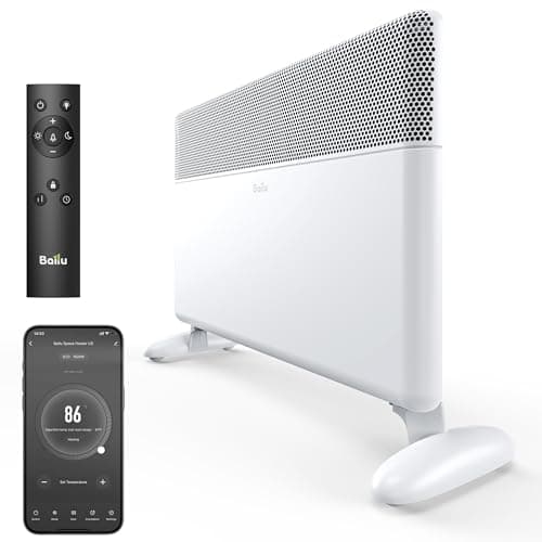 Ballu Convection Panel Space Heater,1500W Whole Room Heater for Indoor Use Large Room with Program Thermostat,Wifi App,Remote,Portable Standing Wall Mount Electric Space Heater Indoor,Work with Alexa