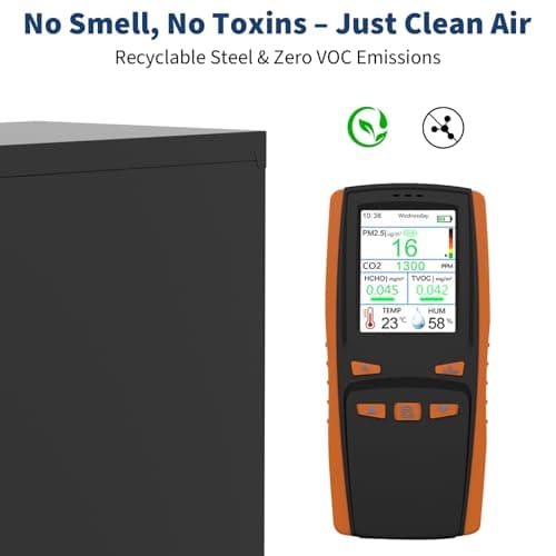 GarveeHome 4-Drawer Lateral File Cabinet with Lock, Heavy Duty Steel Office Storage for Letter/Legal/A4 Documents, Easy Assembly Space-Saving Design - Dark Black 6