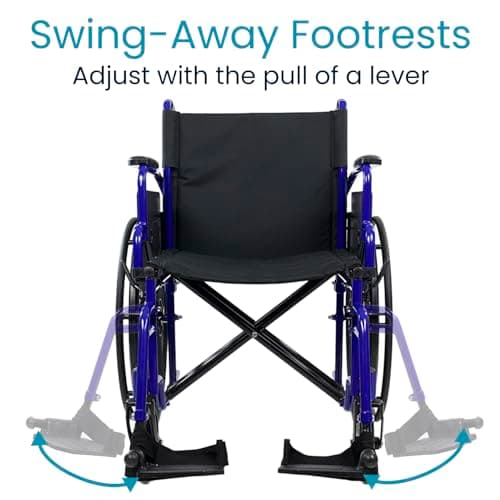 Vive Bariatric Wheelchair for Adults (Supports 400 lbs) - Foldable, Heavy Duty, Manual & Transport Wheel Chair - Portable Senior Drive Travel Scooter for Transfers - Wide 20" Seat 7
