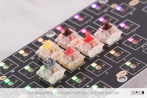 Kusigssk 60% Custom Mechanical Keyboard Kit，61-Key Hot-Swappable 3-pin/5-pin Switch with Sound-Dampening Foam，RGB Backlit Gaming Keyboard DIY Kit – Compatible with Win/Mac(SK1 White) 5