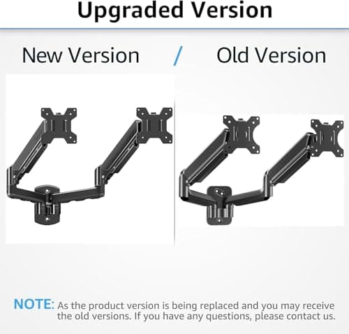 MOUNTUP Dual Monitor Wall Mount for 2 Max 32 Inch Computer Screen, Fully Adjustable Double Monitor Arm, Wall Mounted Monitor Holder Support 4.4-19.8lbs Display, VESA Bracket 75x75, 100x100 9