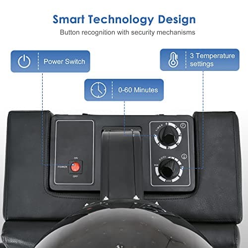 BarberPub Professional Height Adjustable Hooded Bonnet Hair Dryer Chair, 1350W Wood Frame Chair for Beauty Salon with 60 Minute Timer & Three-Position Temperature Control 2700 (Black) 5