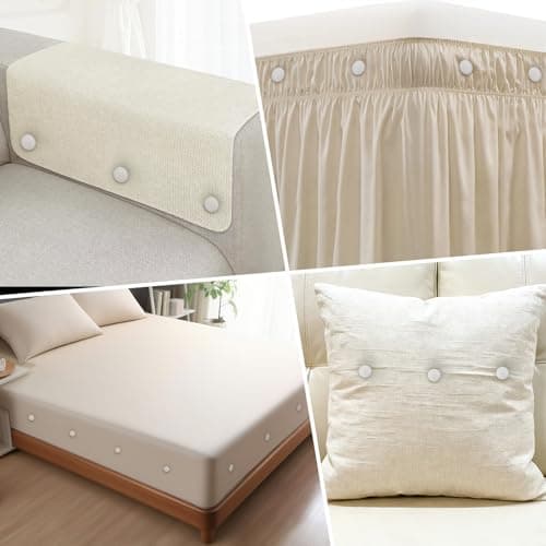 12 Pcs Upholstery Tacks Twist Pins for Slipcovers & Headliners - Bed Skirt Holders - Fabric Covered Furniture Pins for Secure Grip, No Damage（Light Grey） 6