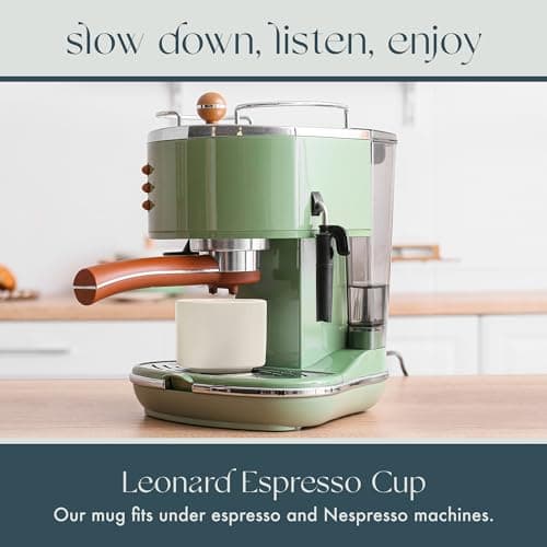 Folk Ceramics Leonard Ceramic Espresso Cups | Modern Stackable Demitasse Mugs for Espresso | Thick Walled, Handleless, Durable, Dishwasher & Microwave Safe | Set of 2, 3oz | Fog Grey 6