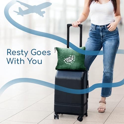 Resty 65"x40" Traveling Airplane Blanket, Forest Green – Lightweight, Velvety Soft Blanket That Becomes a Travel Pillow – Must-Have Comfort for Planes & Road Trips – Travel Essentials for Women & Men 7